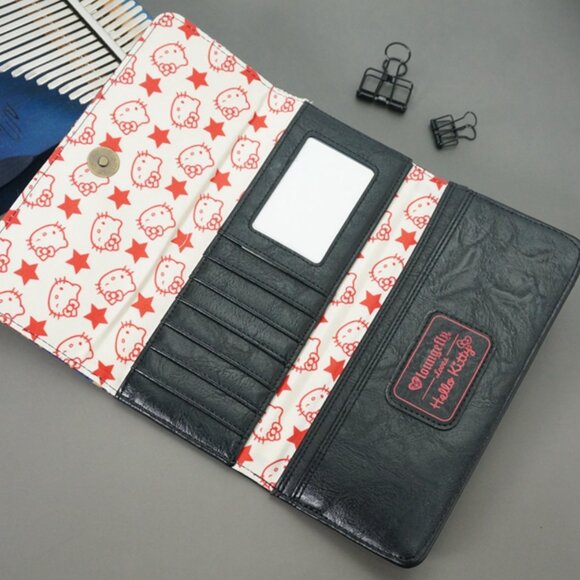 Hello Kitty Long Wallet USA Flag - Picture 3 of 5
